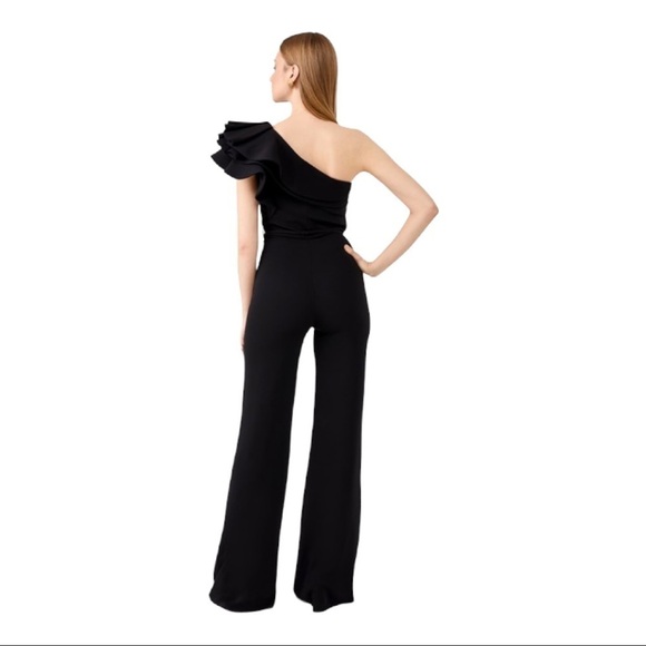 Odrella Serena NWT One Shoulder Ruffled Jumpsuit - Picture 15 of 15